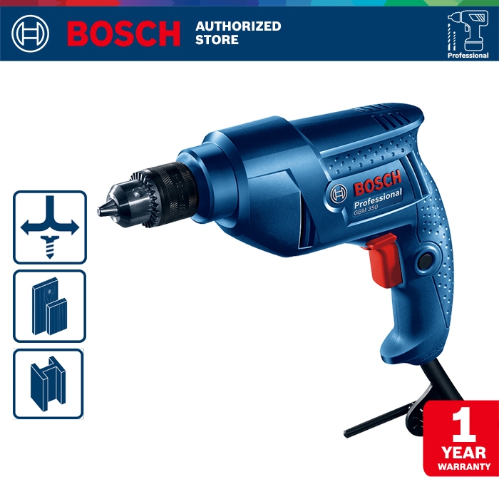 Bosch Bor Tangan Listrik dengan Mata Obeng Set 25Pcs Mini X-Line 350Watt 10mm GBM 350