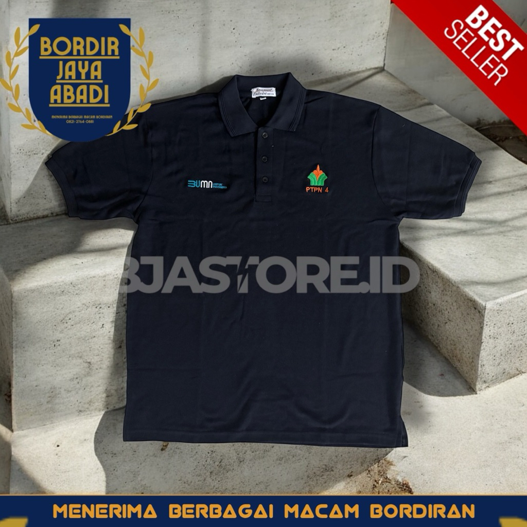 Kaos Bumn PTPN 4 Polo Katun hitam