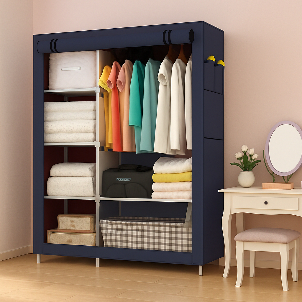 Lemari Kain Lemari Baju Aesthetic Lemari Baju Minimalis Lemari Portable Lemari Kain Resleting