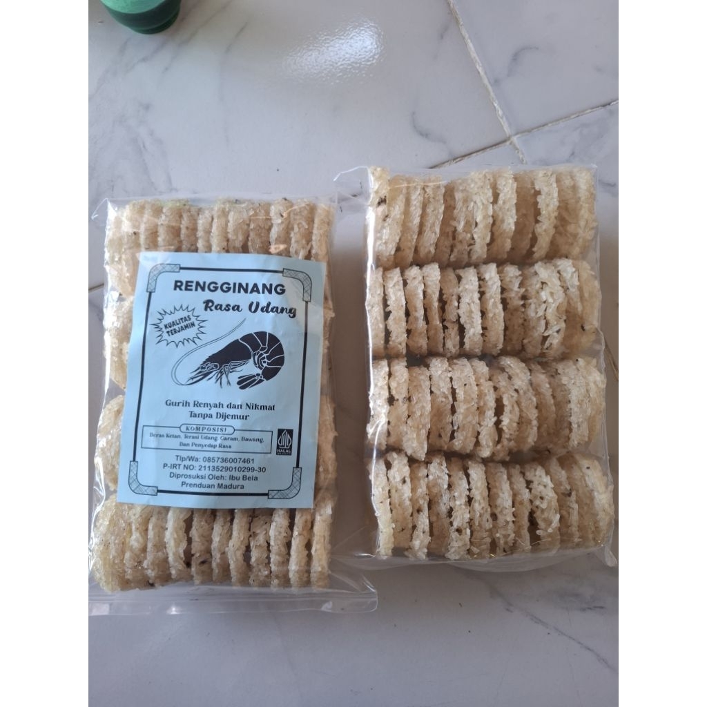 

Rengginang Khas Lorjuk Madura Variasi Situbondo Rasa Terasi Udang Isi 48 Pcs/Keping