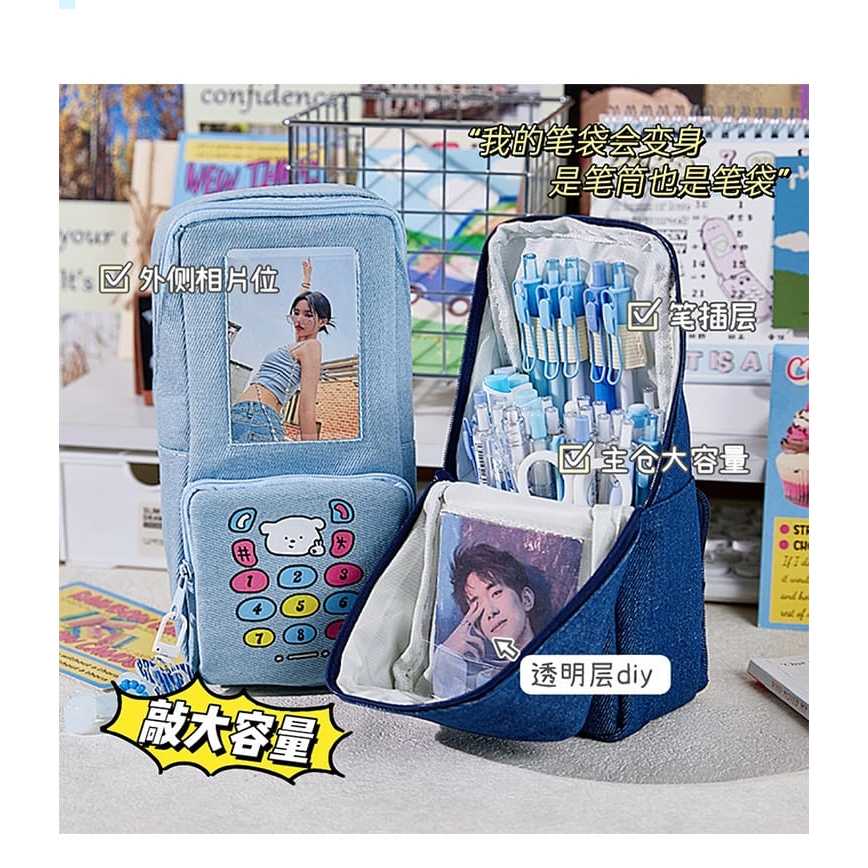 

Tempat Pensil Berdiri Standing Unik Bahan Denim Aesthetic C017