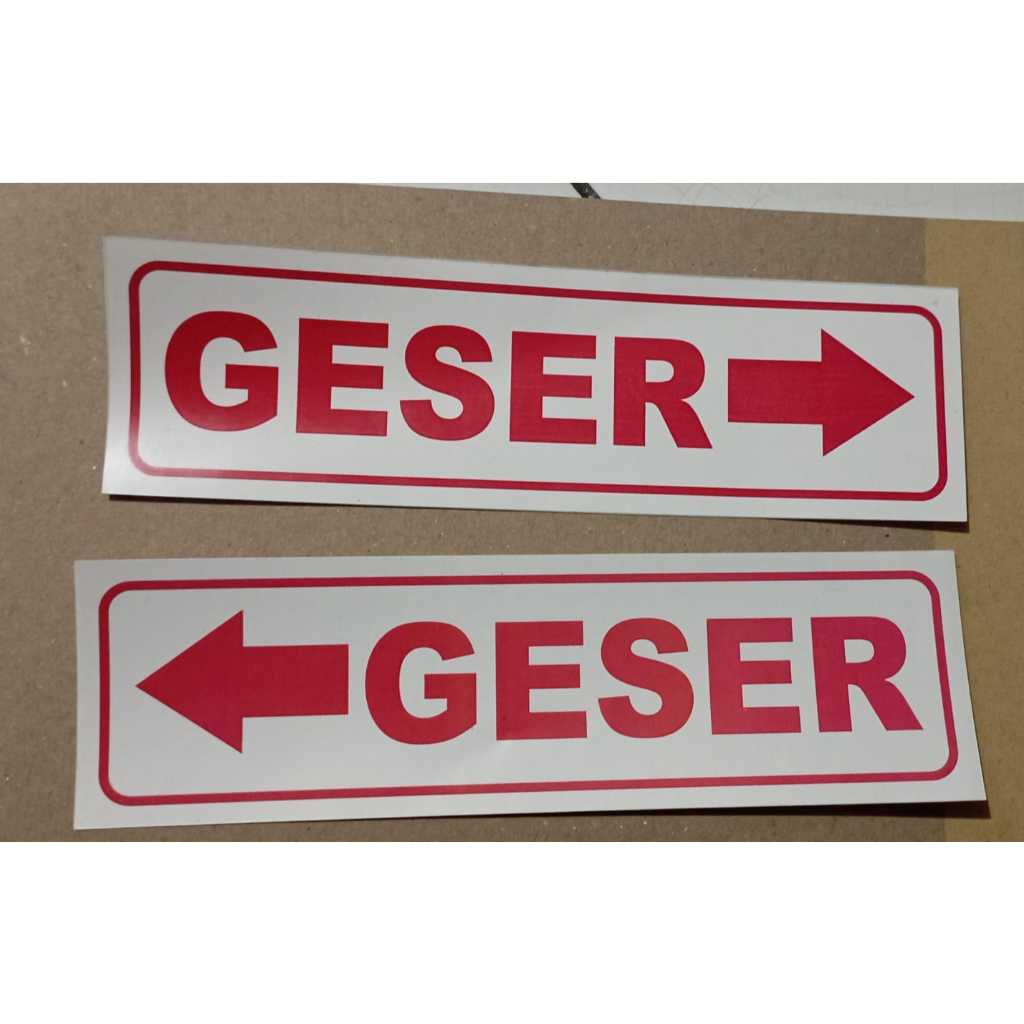 

Sign Label Sticker Pintu Geser kanan kiri 17 x 5 Cm ready stok