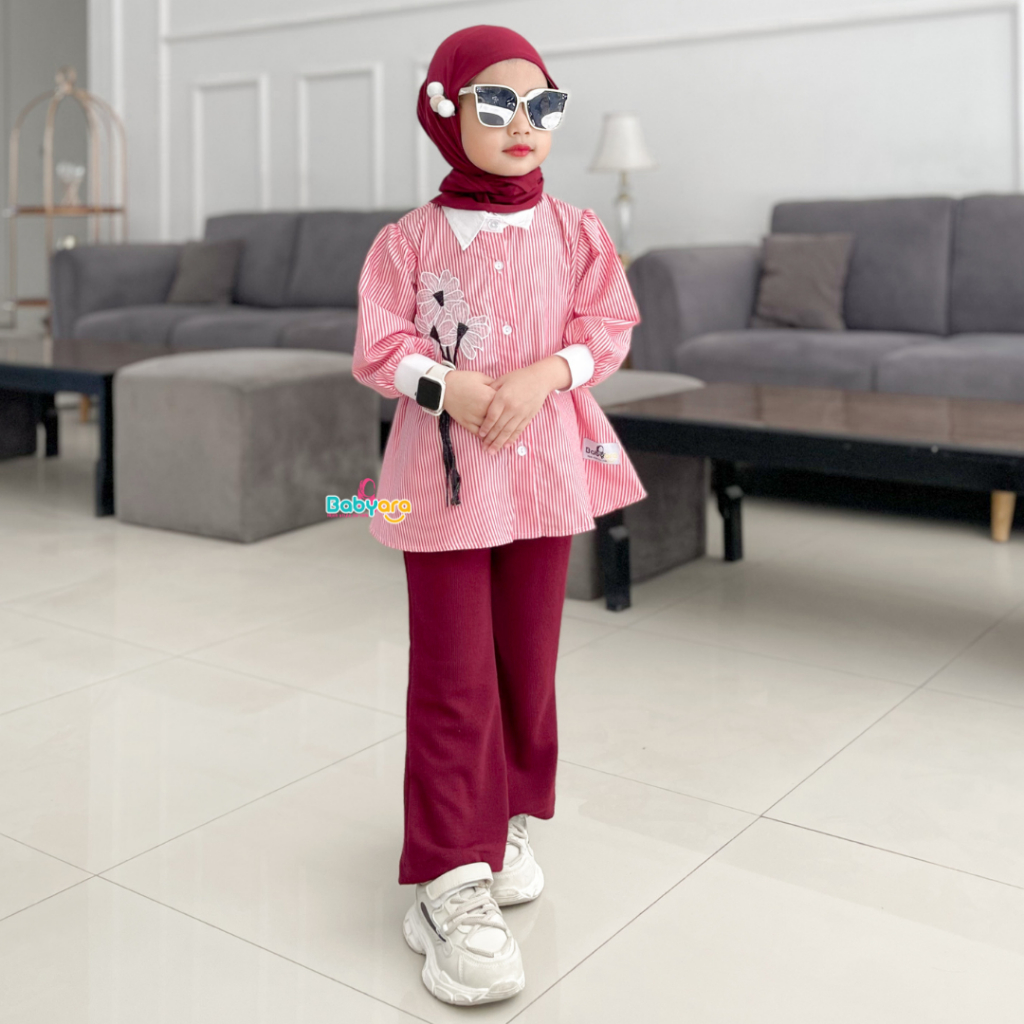 Azzura Oneset/pakaian fashion anak perempuan/setelan stelan anak perempuan/cardigan kardigan anak pe