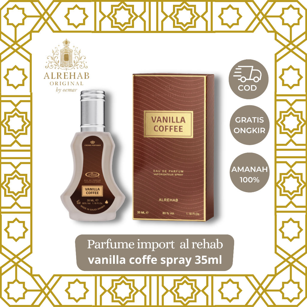 parfum vanilla coffee al rehab 35ml parfum arab import original