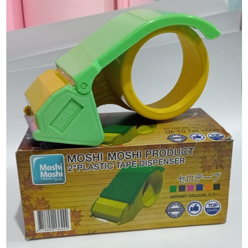 

moshi plastik tape dispenser /pemotong lakban besar 2 pcs