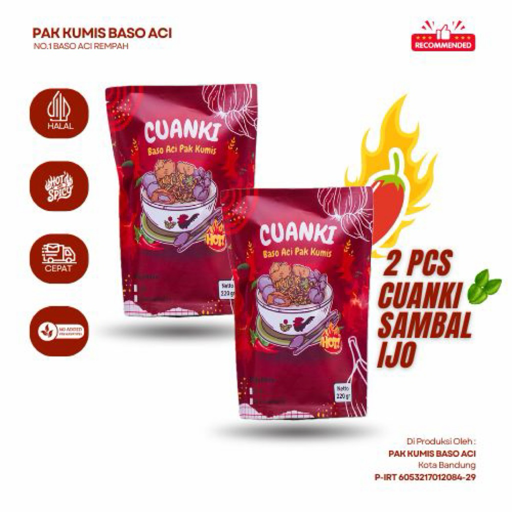 

2 Pcs Cuanki Spesial Sambal Ijo Cuanki Instant