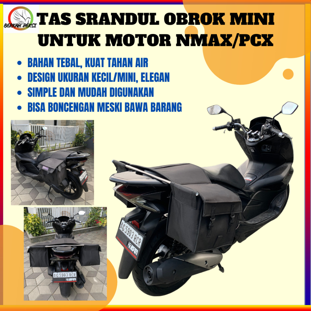 Tas srandul obrok MINIMALIS untuk motor NMAX PCX AEROX jok 40cm UKURAN MINI simple elegan