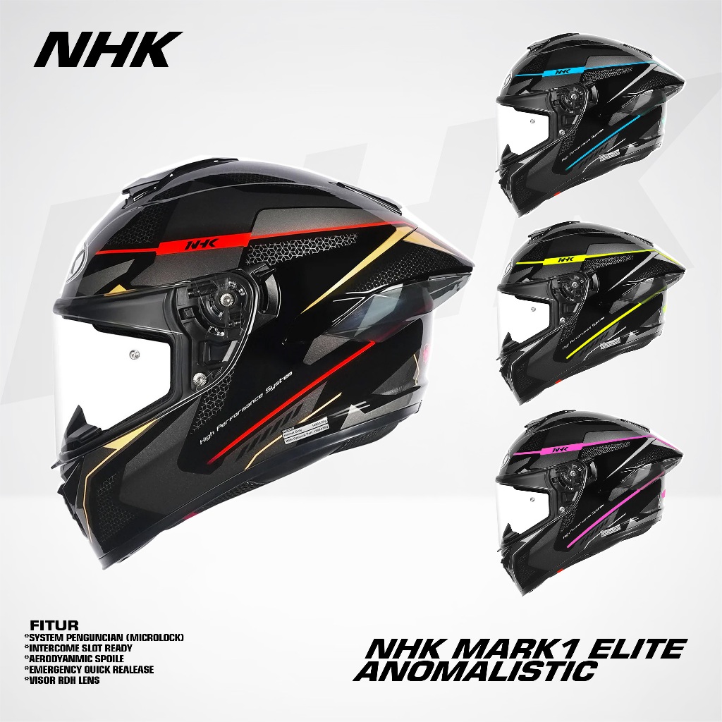 Helm NHK MOTIF MARK1 ELITE MOTIF ANOMALISTIC - helm full face nhk