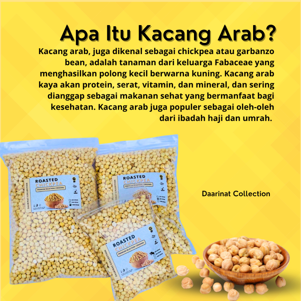 

Kacang Arab Chikpeas Roasted1 KG I 500 GRAM I 250 GRAM/ Kacang Jagung
