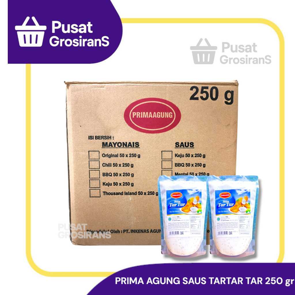 

Prima Agung Saus TarTar 250gr 1 Karton Isi 50pcs