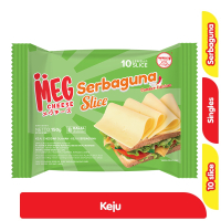 

Keju Slice Meg Serbaguna 150gr x 10 lembar / Keju Slice