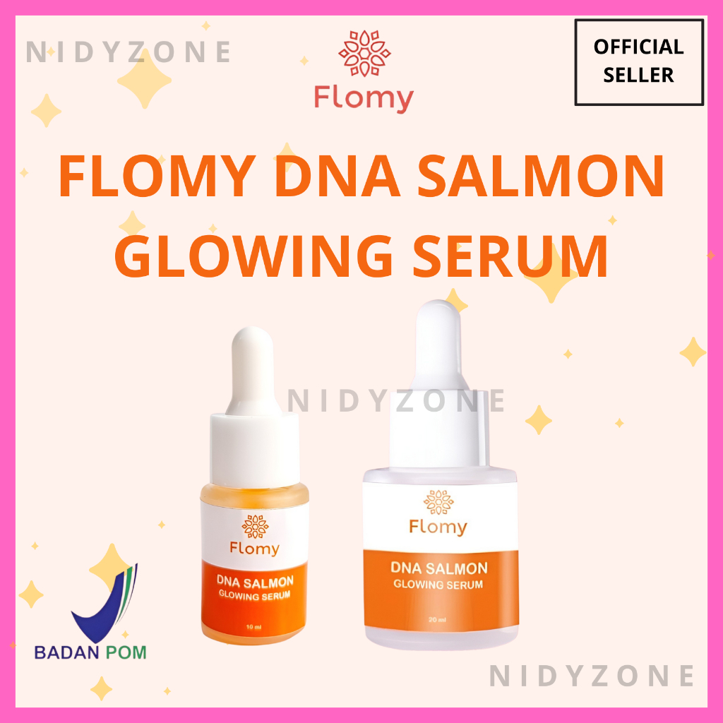 FLOMY DNA SALMON GLOWING SERUM SERUM DNA SALMON BPOM SERUM JERAWAT PEMUTIH WAJAH MENYAMARKAN FLEK ME