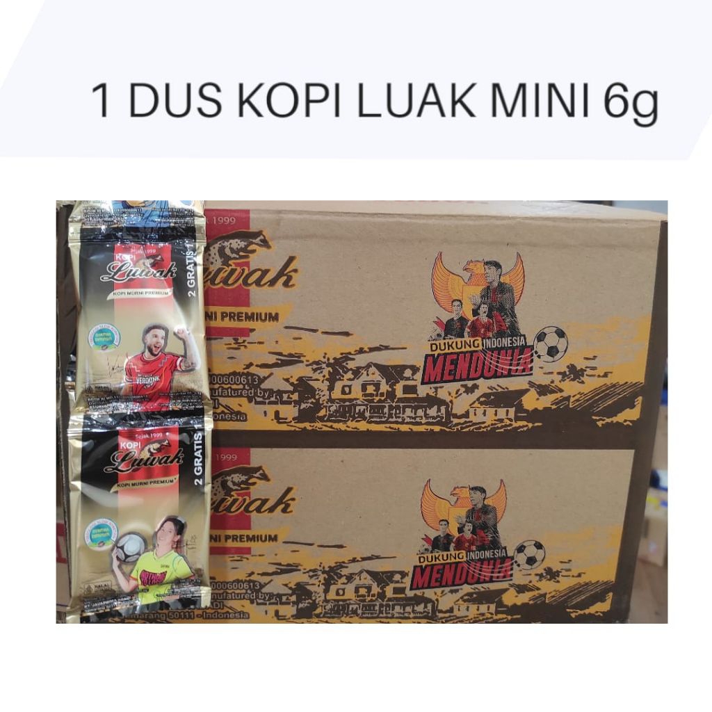 

1 dus kopi luwak mini isi 20 renteng per renteg isi 15