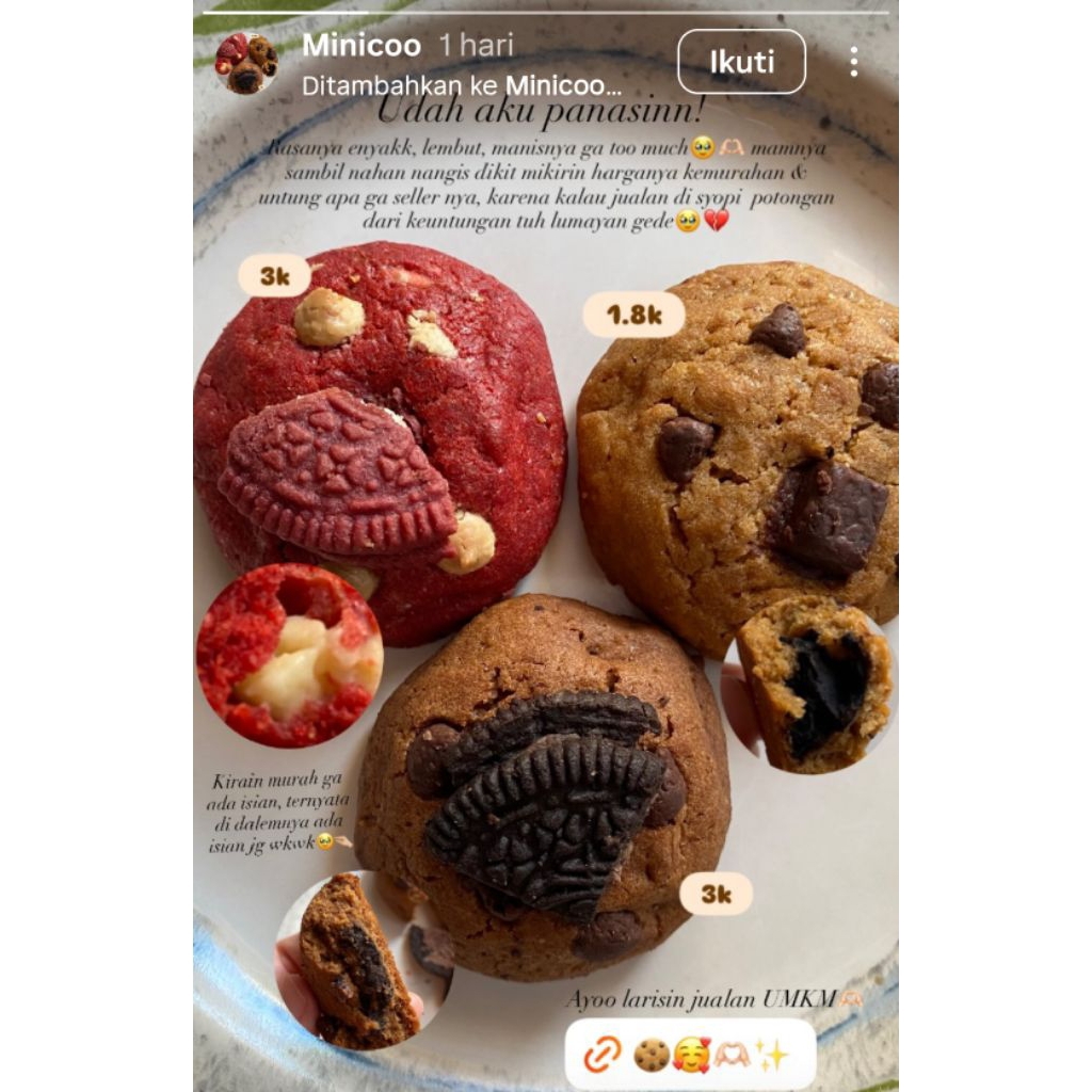

soft cookies classic mini chocochips by minicoo 22gr