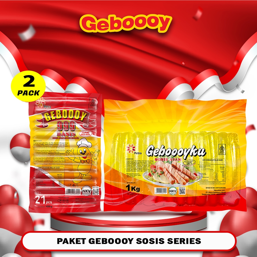 

Geboooy Sosis Series Paket Sosis Putih 1kg dan 999 merah 450gr