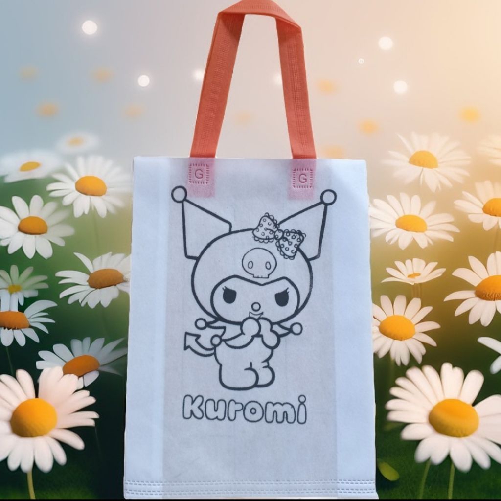 

( 12 PCS ) Tas Mewarnai Spunbond Uk 30x40x8 Karakter Pilihan Melukis Anak Anak