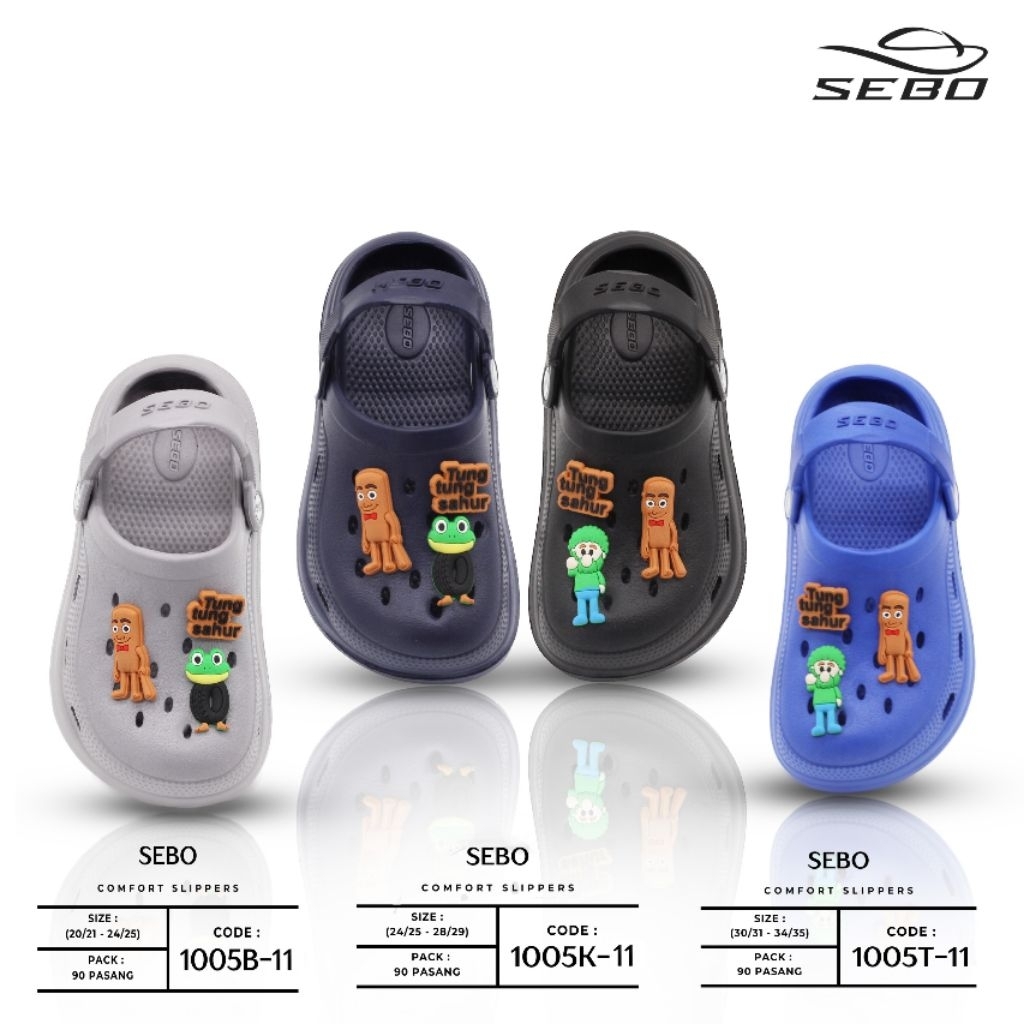 Sandal Baim Kodok Anak Laki Laki Karakter Tung Tung Sahur Sebo 1005K3 Size 24-29