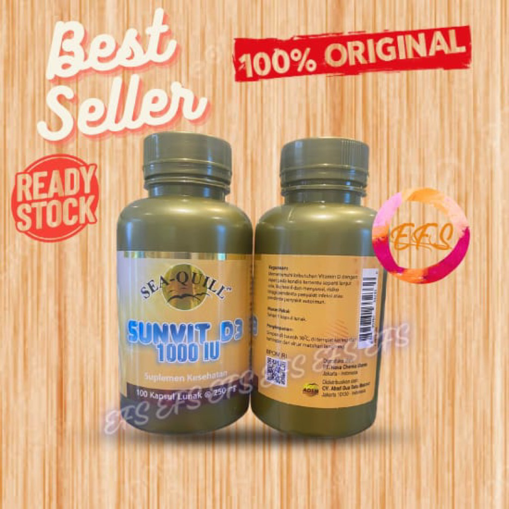 SeaQuill Sunvit D3 1000IU 100 kapsul lunak