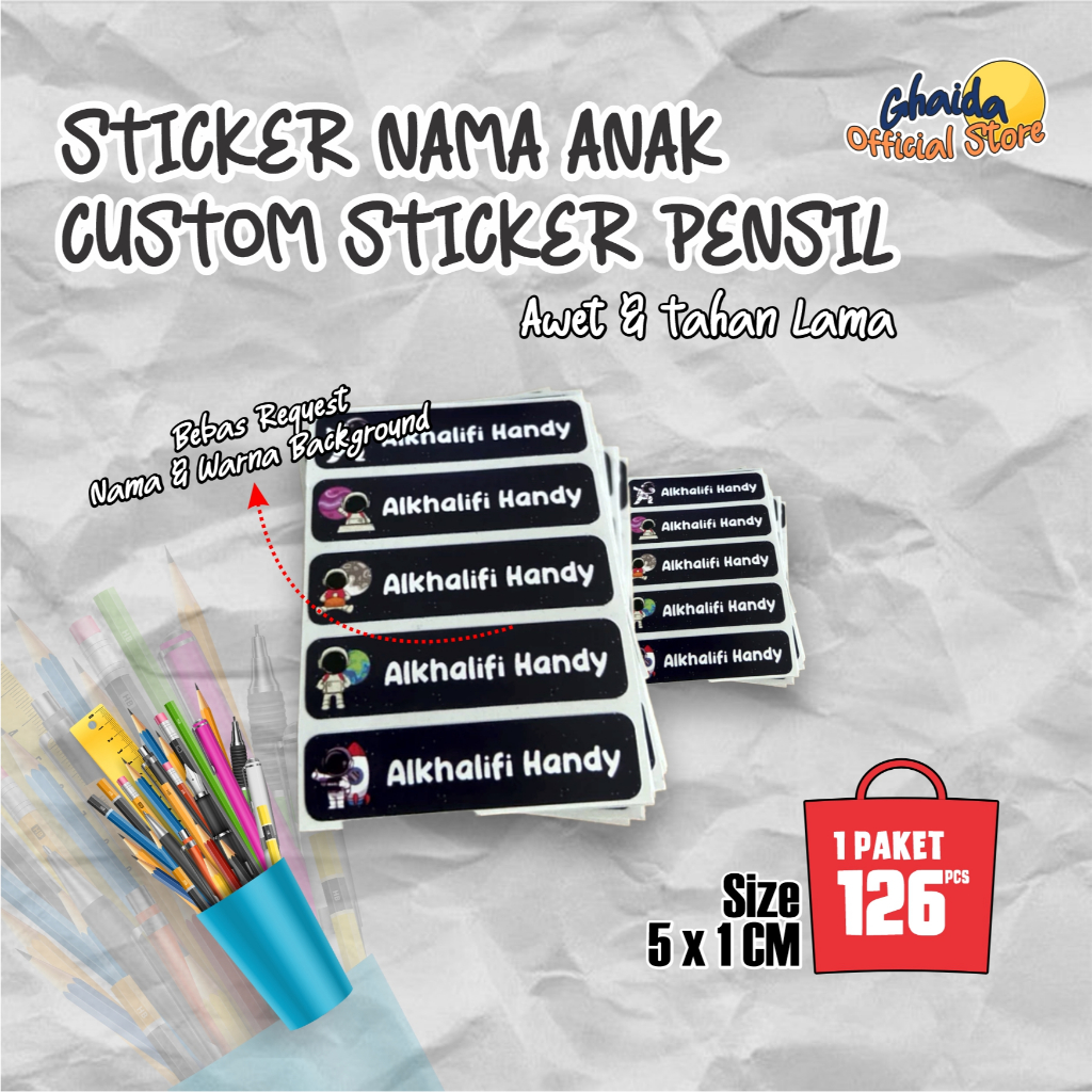 

STIKER PENSIL / BALLPOINT / BARANG MOTIF ASTRONOT