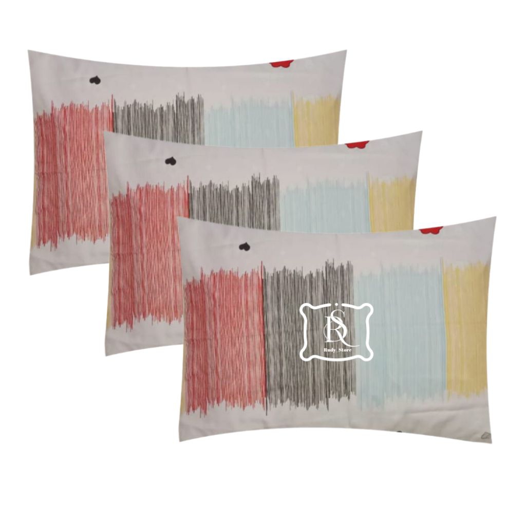 Promo paket 3 pcs sarung bantal kapuk tanpa resleting bahan polymicro