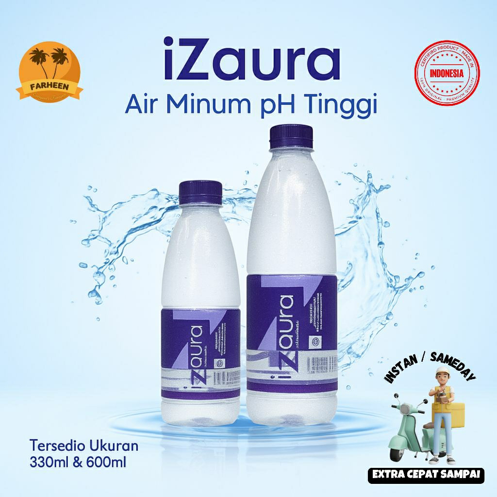 

Air iZaura pH Tinggi Air Minum Kesehatan iZaura Jaminan Kualitas Keaslian Sameday Instan 1 Dus