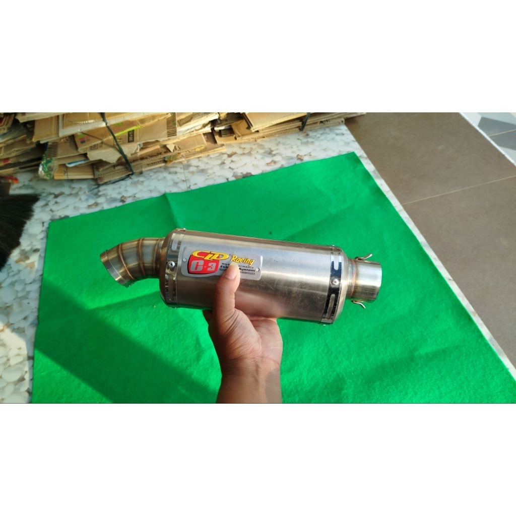 slencer knalpot racing CLD c3 oval 20cm knalpot racing cld slencer knalpot racing cld c3 knalpot rac