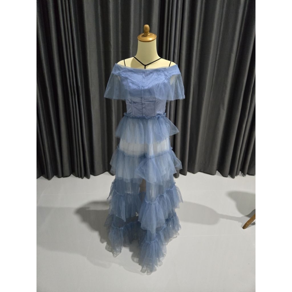 dress umpak sky blue