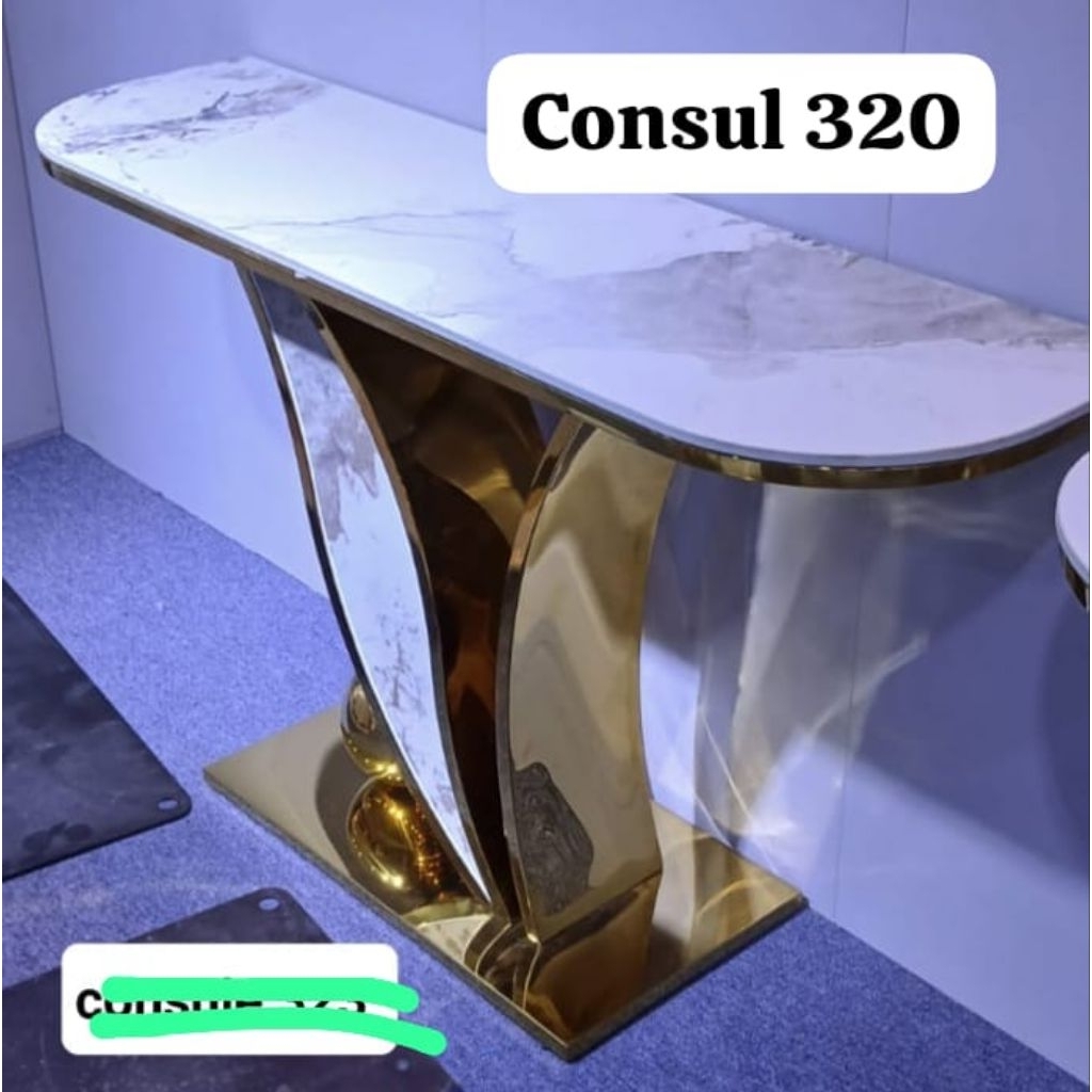 Konsul Table Import - Stainless gold - top table Granite