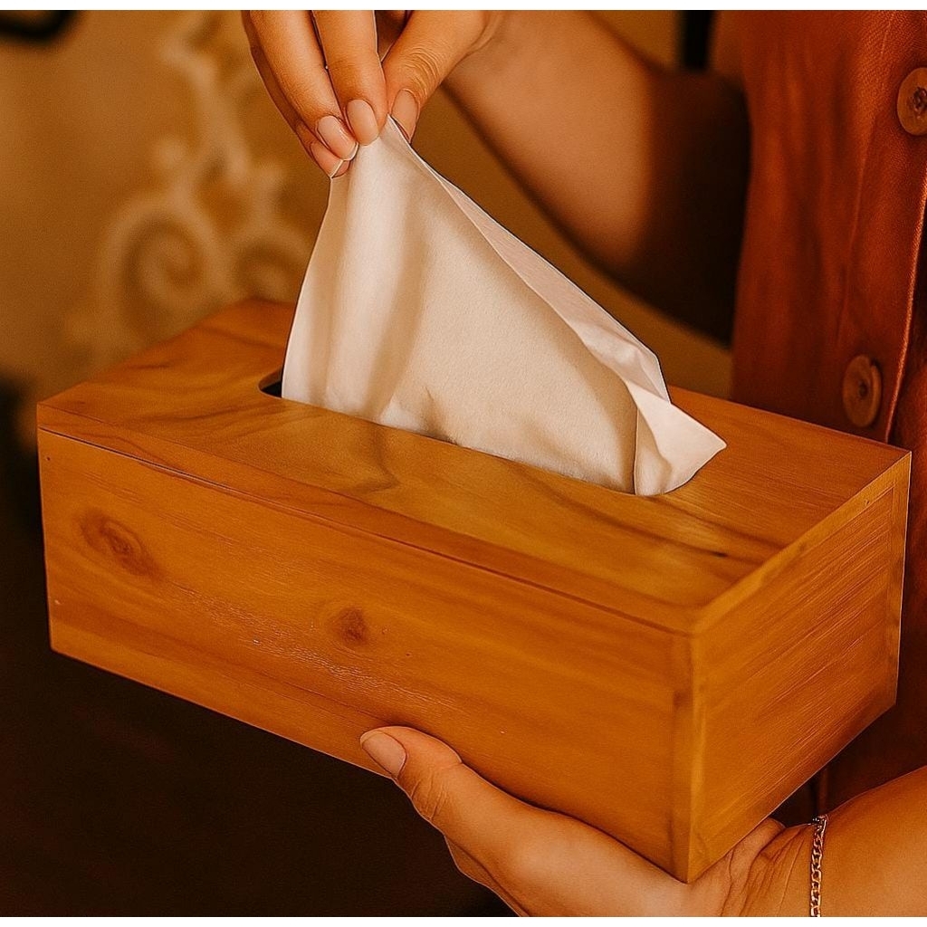 tempat tisu kayu jati - kotak tisu jati - full kayu jati