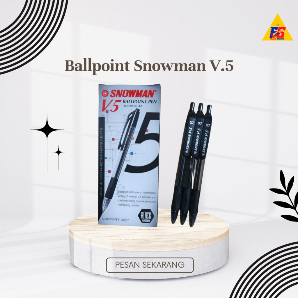 

Ballpoint Snowman V.5 Warna Hitam