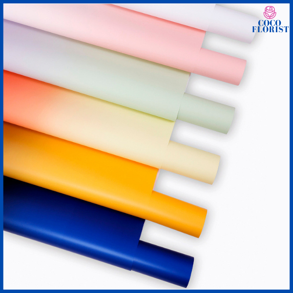 

PACK 20 Flower Wrapping Gradient Color Cellophane Waterproof Kertas Buket Bunga Dua Warna KB6201