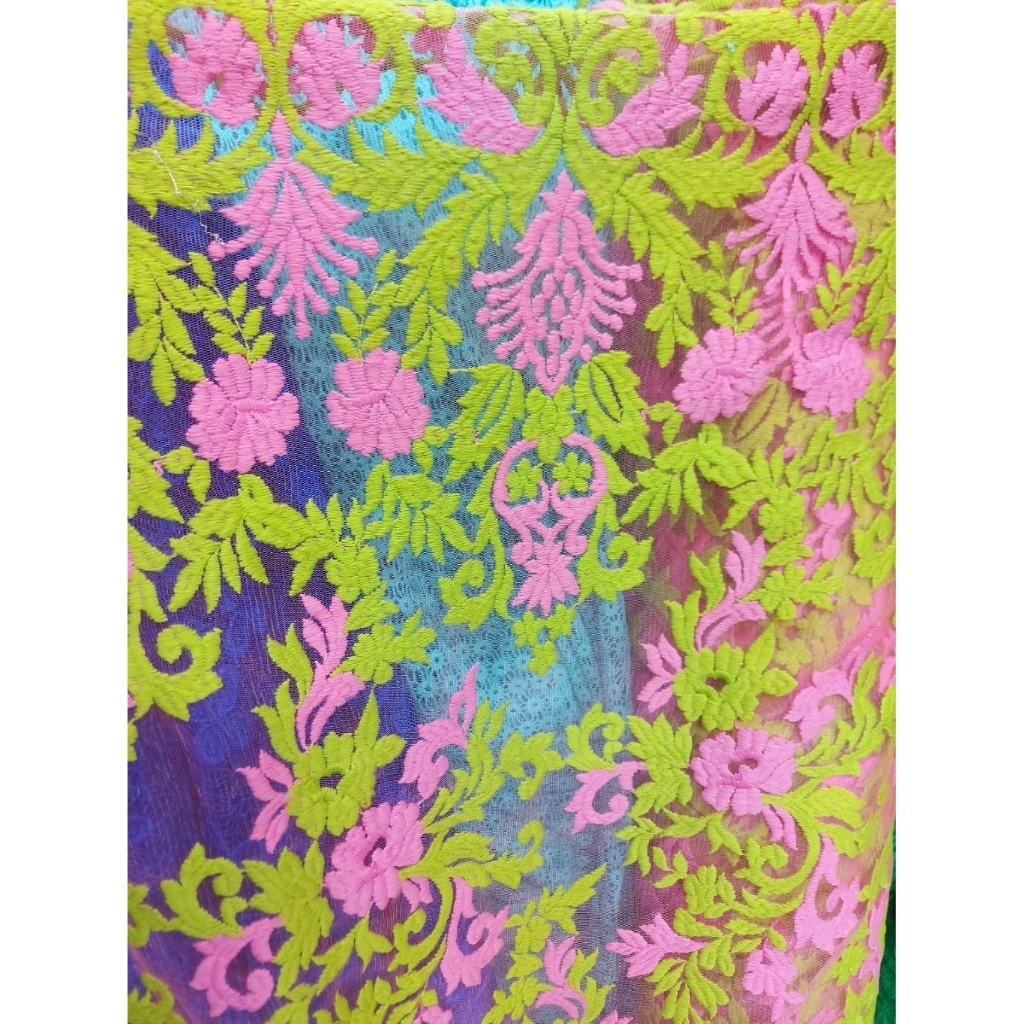 kain bordir Premium  - kain Tile bordir bunga  - kain tile bordir tebel  - kain tile bordir original