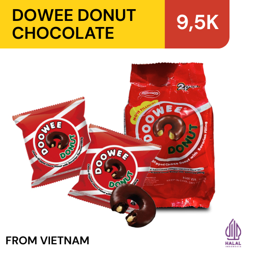 

Dowee Donut | Donat Cokelat Isi Krim Bavarian | Snack Donat Vietnam | Halal