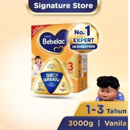 

Bebelac 3 3000Gram/3Kg ( Exp 2026 ) Minus Dus Sesuai difoto