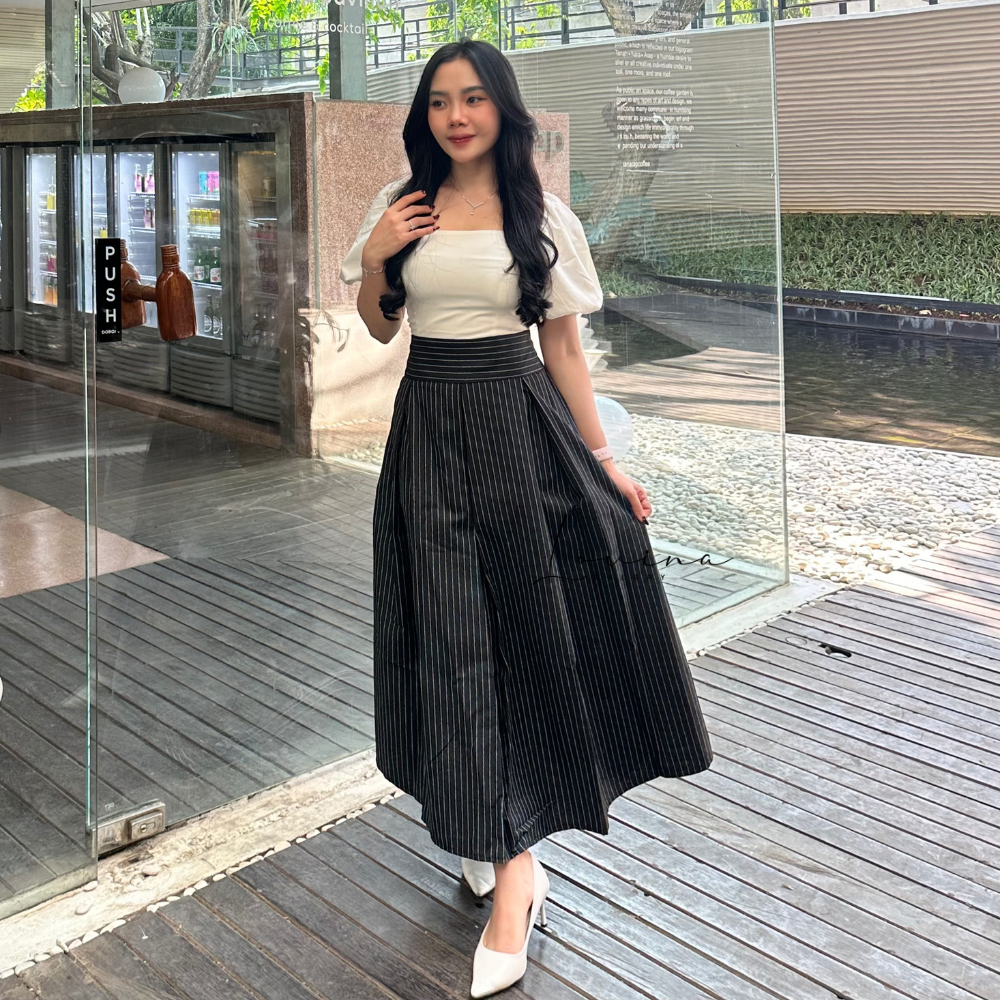 BIG SALE LOVINA - Rok Rempel - Rok Korean Style Wanita Kekinian - Rok Salur - Rok Lucu Wanita Korean