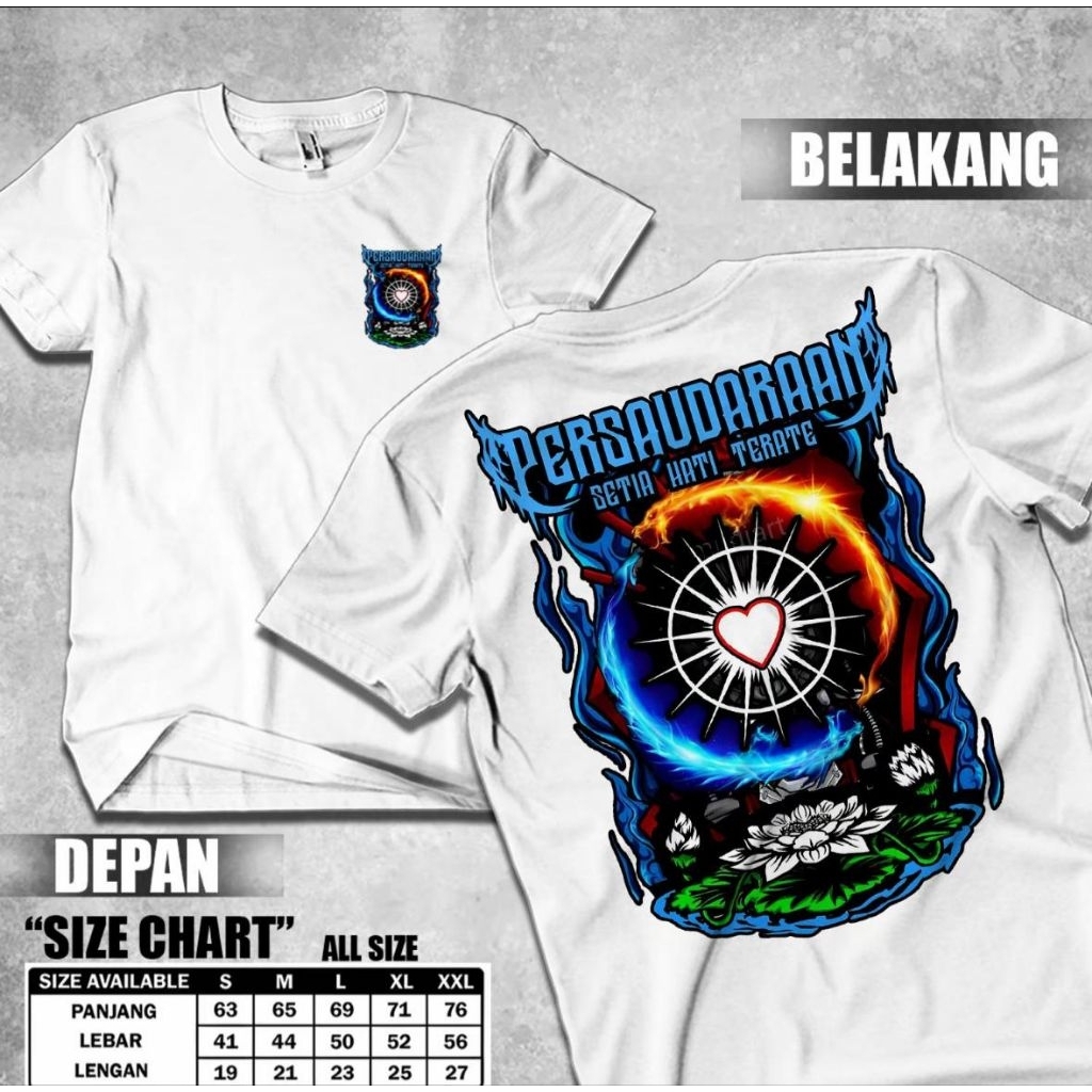 Kaos PSHT Terate setia hati kaos komunitas perguruan silat baju pria terlaris teramai gambar warna b