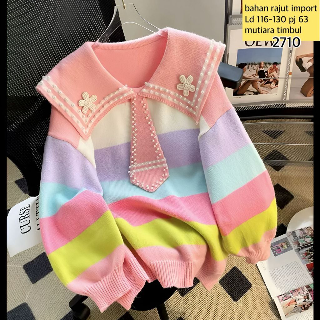 Blouse Rajut Import Atasan Wanita Blouse Rajut Lengan Panjang Atasan Ootd Wanita Atasan Wanita Rajut