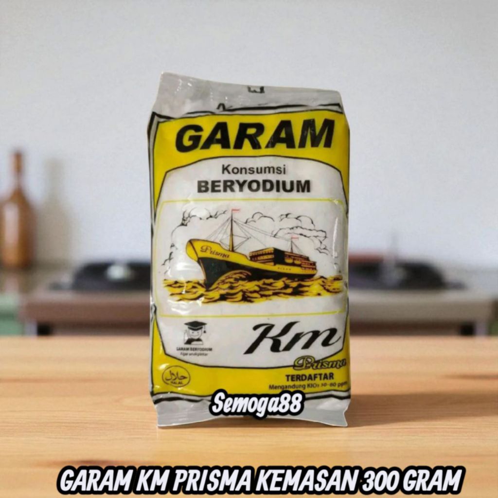 

GARAM DAPUR CAP KM PRISMA KEMASAN 300 GRAM / GARAM BERYODIUM / GARAM / GAREM