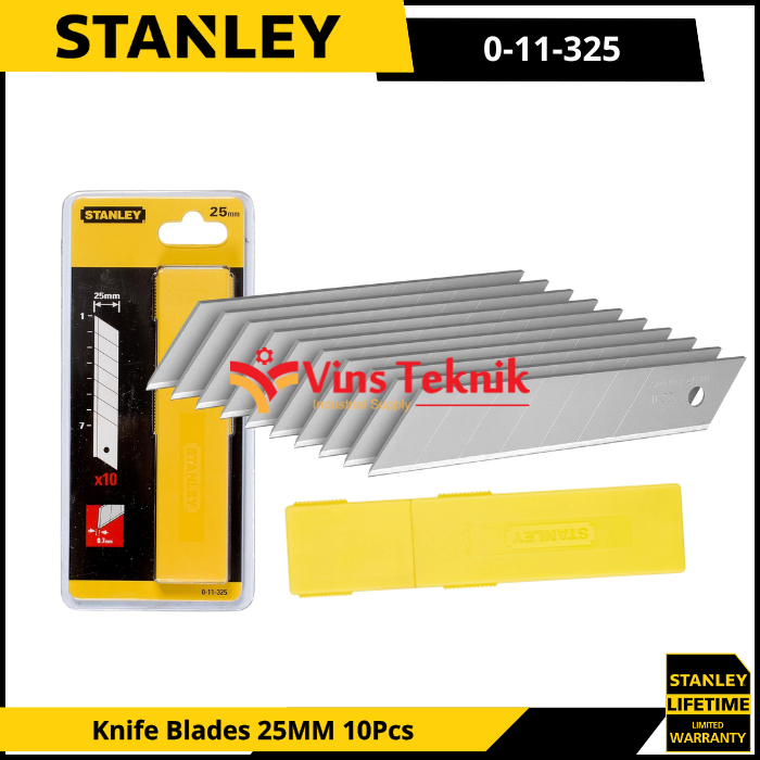

STANLEY 0-11-325 Isi Cutter Cuter Knife Blades 25mm 10Pcs 11-325