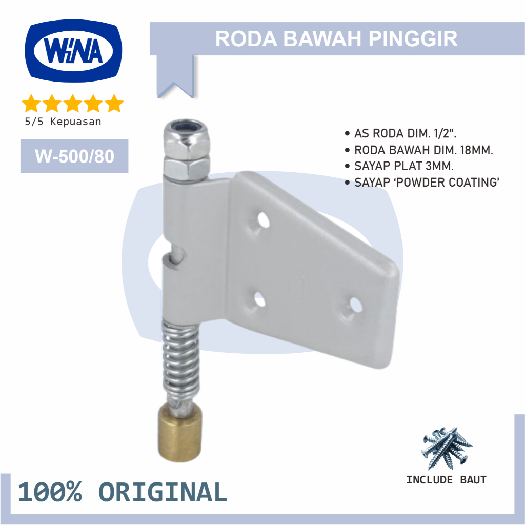 Roda Bawah Pinggir Wina W580 Engsel Pintu Garasi Geser Sliding & Lipat - 100% Original