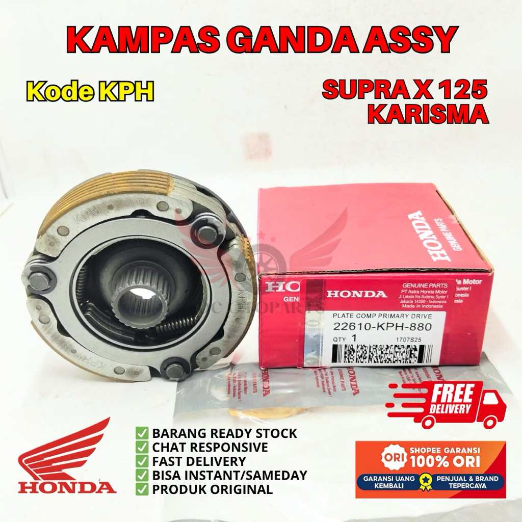 KPH KAMPAS GANDA ASSY HONDA SUPRA X 125 ORIGINAL AHM HONDA, KAMPAS GANDA ORIGINAL KARISMA, KAMPAS GA