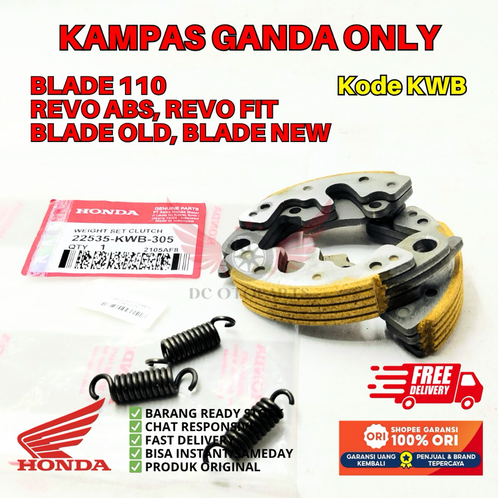 KWB KAMPAS GANDA ONLY HONDA BLADE 110 ORIGINAL AHM HONDA, KAMPAS GANDA ORIGINAL REVO ABS, KAMPAS REV