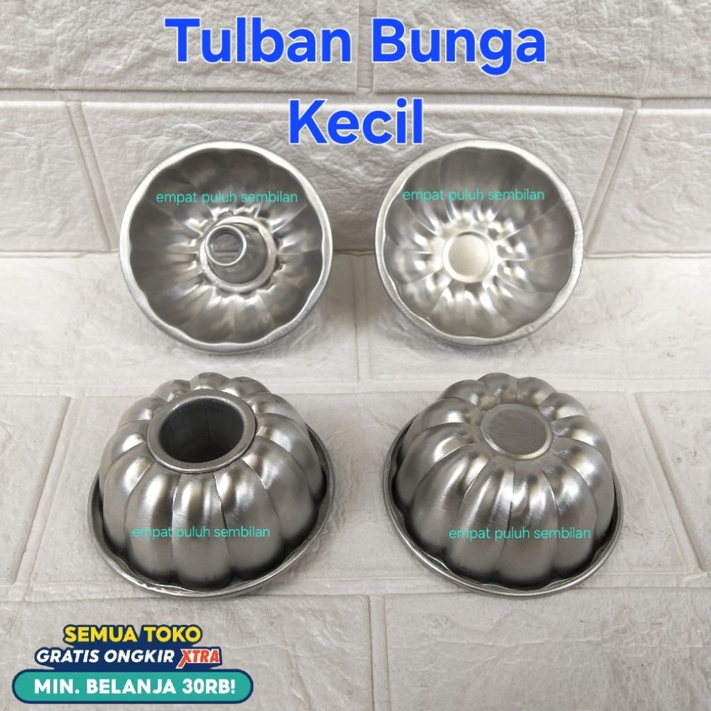 cetakan mini tulban bunga 7 cm / cetakan chiffon cake bunga / pumpkin cake mold / loyang bolu mini