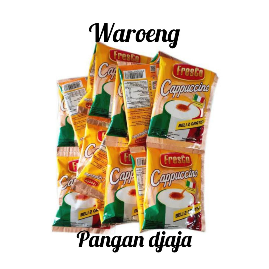 

Kopi fresco cappuccino 1 renceng isi 15 sachet
