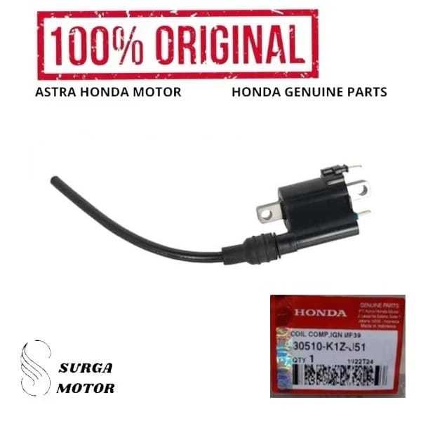 Koil Pengapian Penyalaan MP39 Motor Honda PCX 160 K1Z 2021 2022 2023 2024 30510K1ZJ51 30510-K1Z-J51 