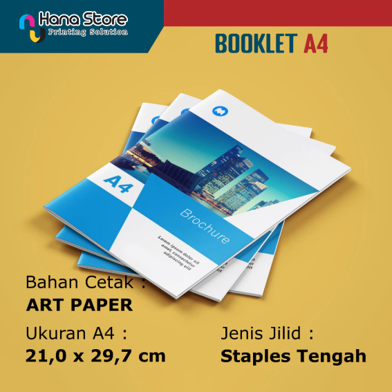 

Cetak Booklet Ukuran A4 Bolak Balik Full Warna Art Paper / HVS Jilid Staples Tengah - Company Profile, Majalah, Brosur, Katalog, Portofolio,