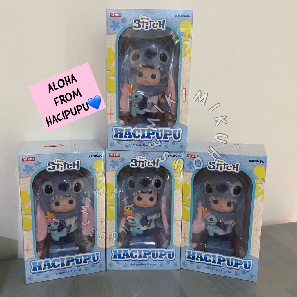 POPMART HACIPUPU STITCH COSTUME SET LILO AND STITCH X HACIPUPU POP MART ORIGINAL OFFICIAL MINISO STI