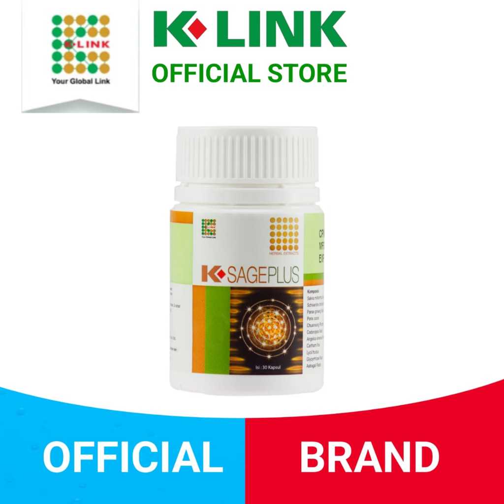 Sage Plus Original K Link.Expire Date 07-2028.Sage Plus Suplemen Otak.Sage Plus K Link Kemasan 60 Ka
