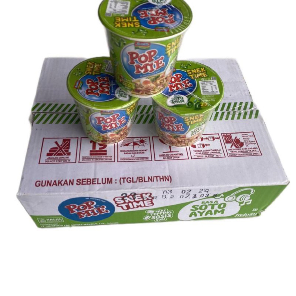 

Pop Mie Mini 1 Dus isi 12 Pcs @ 39g | Pop Mie Mini Indofood Noodleso