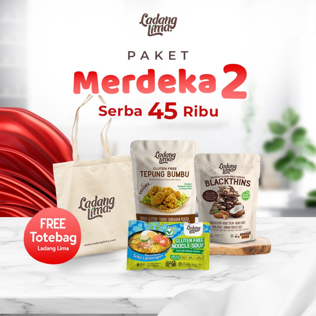 

PAKET MERDEKA 2 | Serba 45 Ribu - Cookies Tepung Mie Gluten Free - Ladang Lima